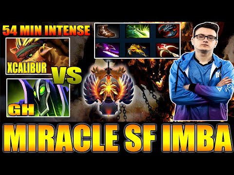 Miracle SF Mid 54 Min Intense Hard Game Against Xcalibur & Gh 23 Kills 7.25 Dota 2 Gameplay