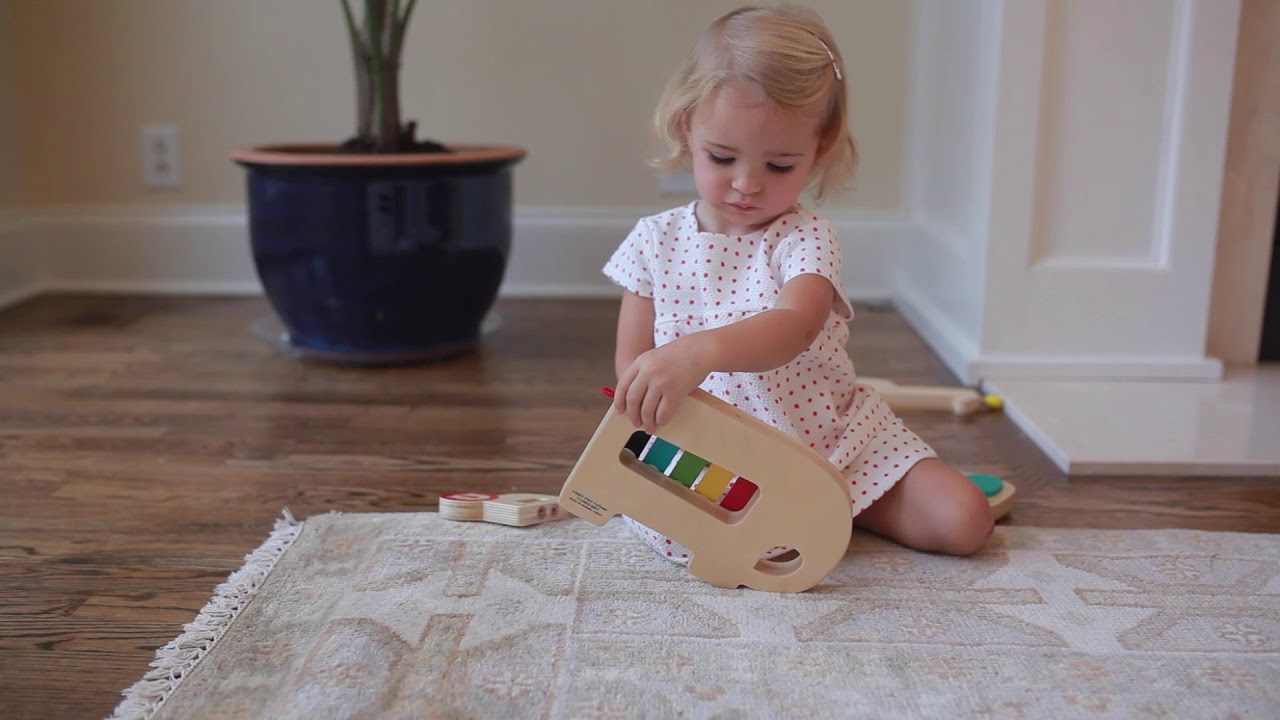 Petit Collage Dřevěný xylofon slon