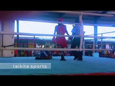 Anaseini Naikanivatu of Nausori Boxing Club win by KO over her opponent during their 2024 match.