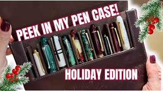 Peek in my Pen Case Holiday Edition! Currently Inked! Sailors, Visconti, Asvine & MORE!