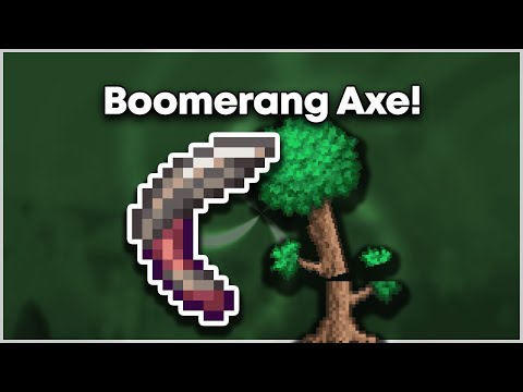 This BOOMERANG Can CUT WOOD in Terraria 1.4.5! - Axerang