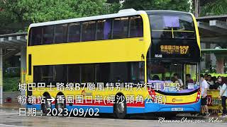 城巴巴士路線B7颱風特别班次行車片段 (粉嶺站→香園圍口岸)(經沙頭角公路)