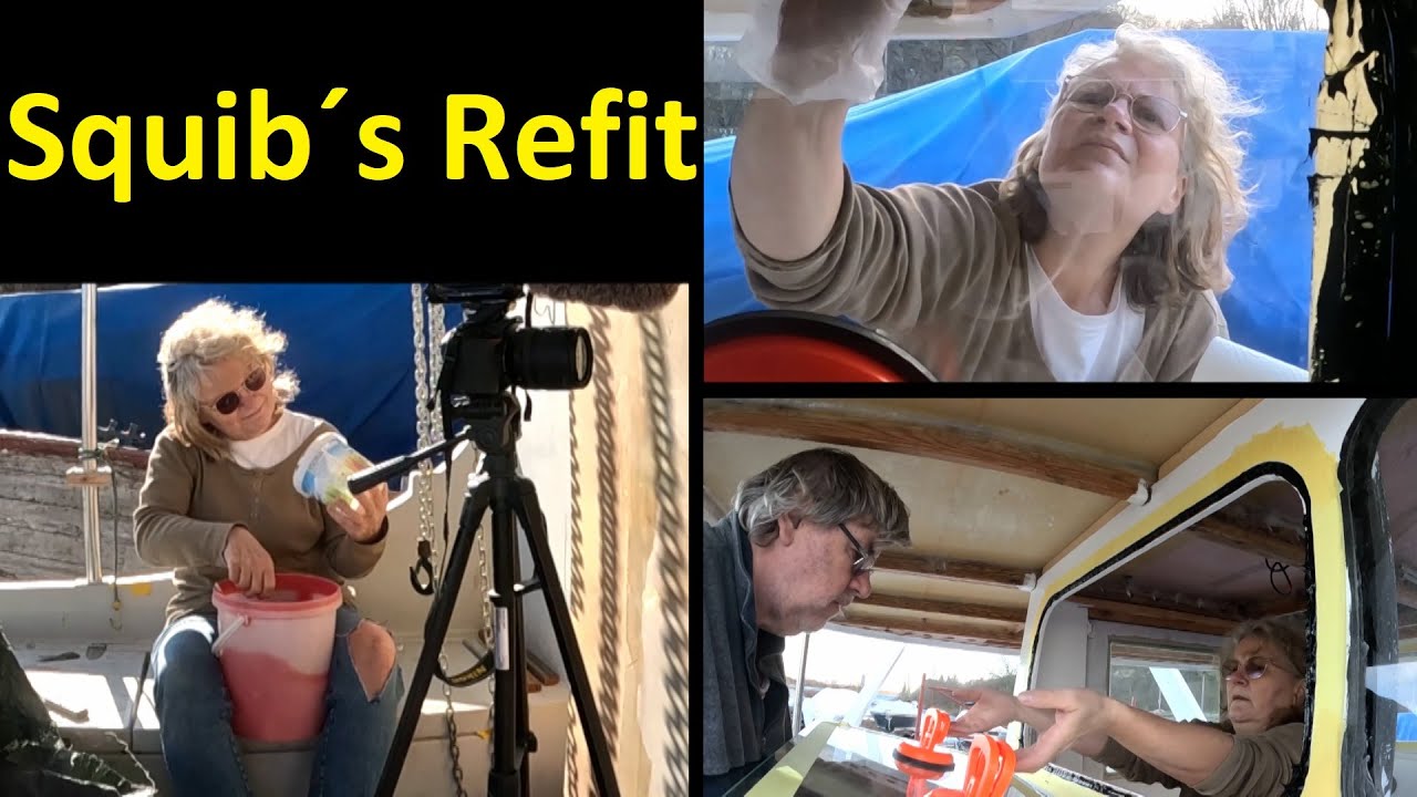 Squib's Refit - Installing the final windows - DIY cable ducts - Sanding and filling /62