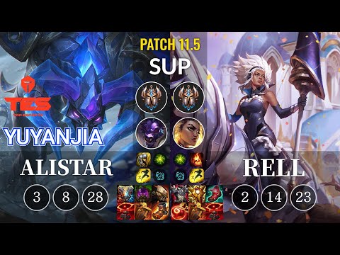 TES yuyanjia Alistar vs Rell Sup - KR Patch 11.5