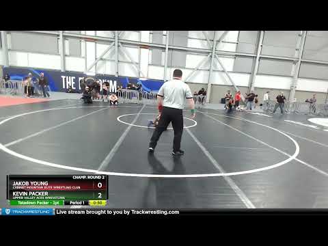 63 Lbs Champ. Round 2 - Jakob Young, Cabinet Mountain Elite Wrestling Club Vs Kevin Packer, Upper