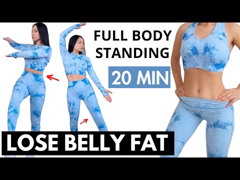 LOSE BELLY FAT in 2 weeks🔥20 min intense full body standing cardio for weight loss, no squat/ lunge