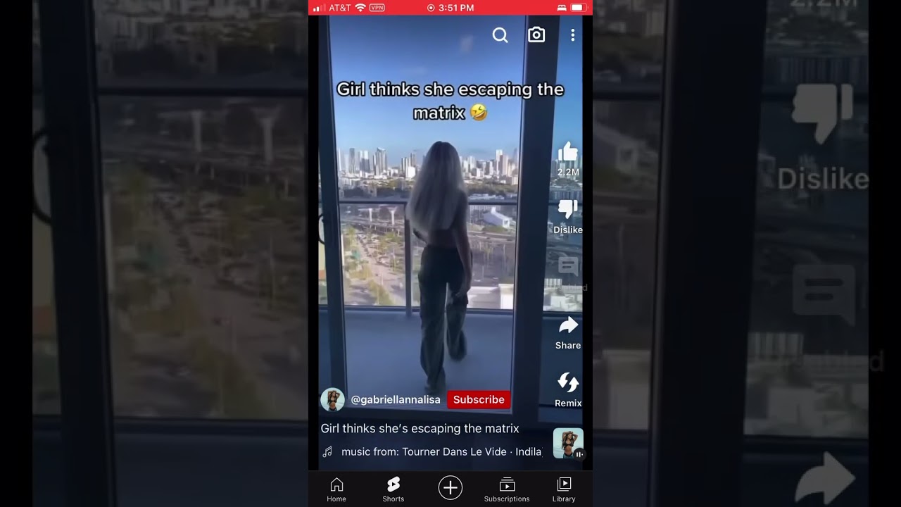 Girl thinks she’s escaping the matrix