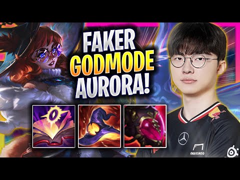 FAKER LITERALLY GOD MODE WITH AURORA! - T1 Faker Plays Aurora MID vs Orianna! | Season 2025
