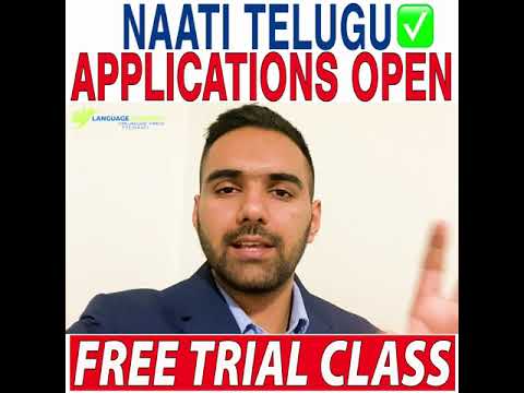 NAATI CCL Telugu Applications Open | NAATI CCL Telugu Coaching Classes Online Parramatta Sydney