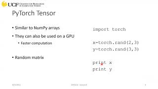 CAP5415 Lecture 12 [PyTorch Tutorial - Part I] - Fall2021
