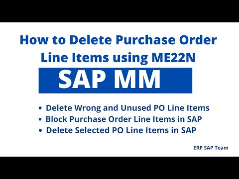 How to Cancel a PO in SAP