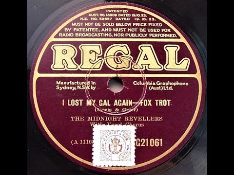 I Lost My Gal Again - The Midnight Revellers (Percival Mackey) 1931