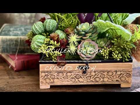Making over a cheap MDF box into a high end succulent terrarium garden #Succulentcenterpiece
