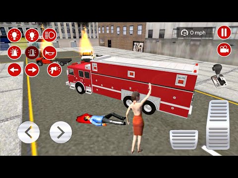 Real Fire Fighting Van Driving Simulator - 911 Engine rescue Car Driving Simulator