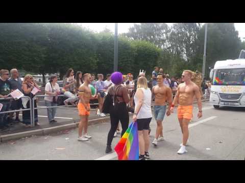 Swedish hunks in the Stockholm Pride parade 2016.