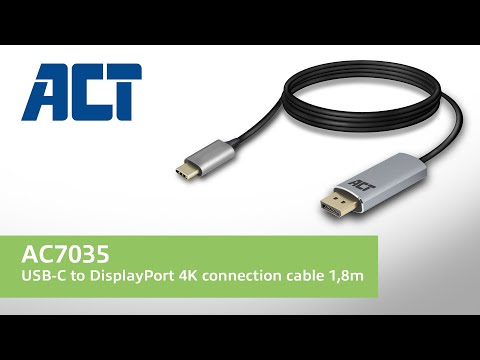 ACT USB-C to DisplayPort cable 1.8 meters