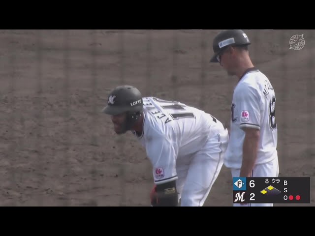 【ファーム】代打起用に応える!! マリーンズ・アセベド レフト前へ2点タイムリーヒットを放つ!! 2025年6月7日 千葉ロッテマリーンズ 対 北海道日本ハムファイターズ