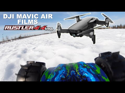 dji-mavic-air-films-the-traxxas-rustler-4x4-vxl-and-we-almost-have-a-collision