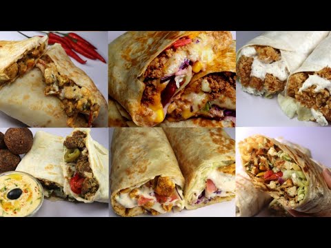 6 Best Homemade Wrap(Chicken,Beef, vegetable)By Recipes of the World