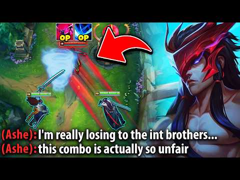 We played the INT BROTHERS bot lane and Ashe doesn't get to play (DOUBLE KNOCKUPS)