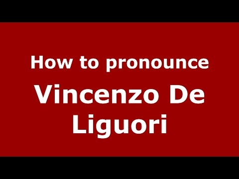 How to pronounce Vincenzo De Liguori (Italian/Italy)  - PronounceNames.com