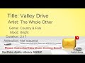 New Free Music 2018 Valley Drive The Whole Other Country Folk Bright YouTube Audio Library BGM