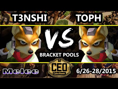 CEO 2015 - T3nshi (Fox) Vs. MIOM | Toph (Fox) SSBM Bracket Pools - Smash Melee