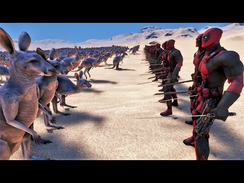 50 DEADPOOL vs 20.000 KANGAROOS - Ultimate Epic Battle Simulator