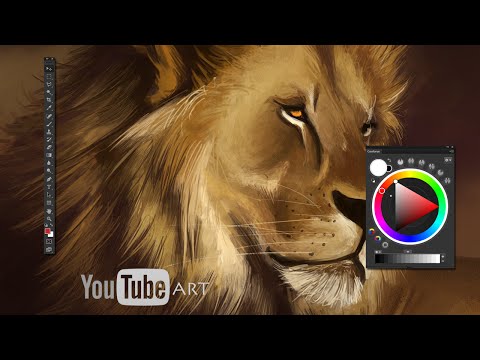 Lion Speed painting