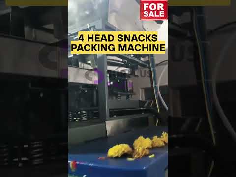 4 head snacks packing machine - video