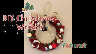 DIY Christmas Wreath#diy #chritmascraft #easycraft #diytutorial #pipecleaners