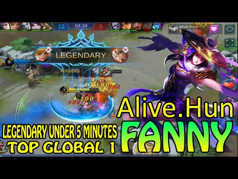 Top Global Fanny 1 alive.Hun Build and Gameplay - Mobile Legend: Bang Bang