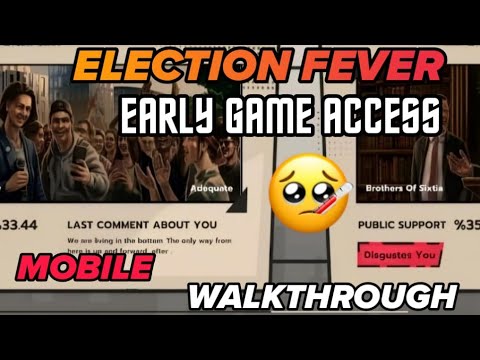 Election Fever : Early Access Gameplay 📈 Walkthrough Part 1 ❓️ | #simulatorgames #mobilegameplay