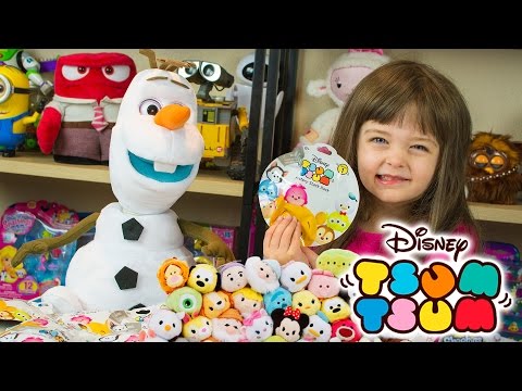 Disney TSUM TSUM Blind Bags Surprise Toys with Olaf from Frozen Kinder Playtime Video