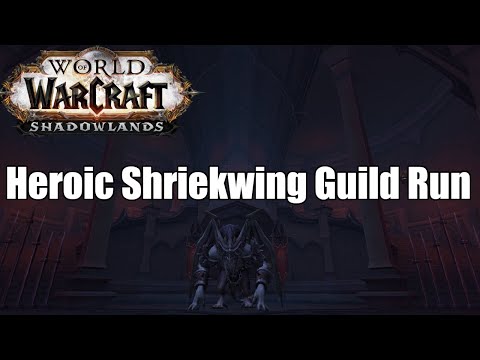 Heroes of Azerõth Heroic Fated Shriekwing in Castle Nathria Raid Guild Run