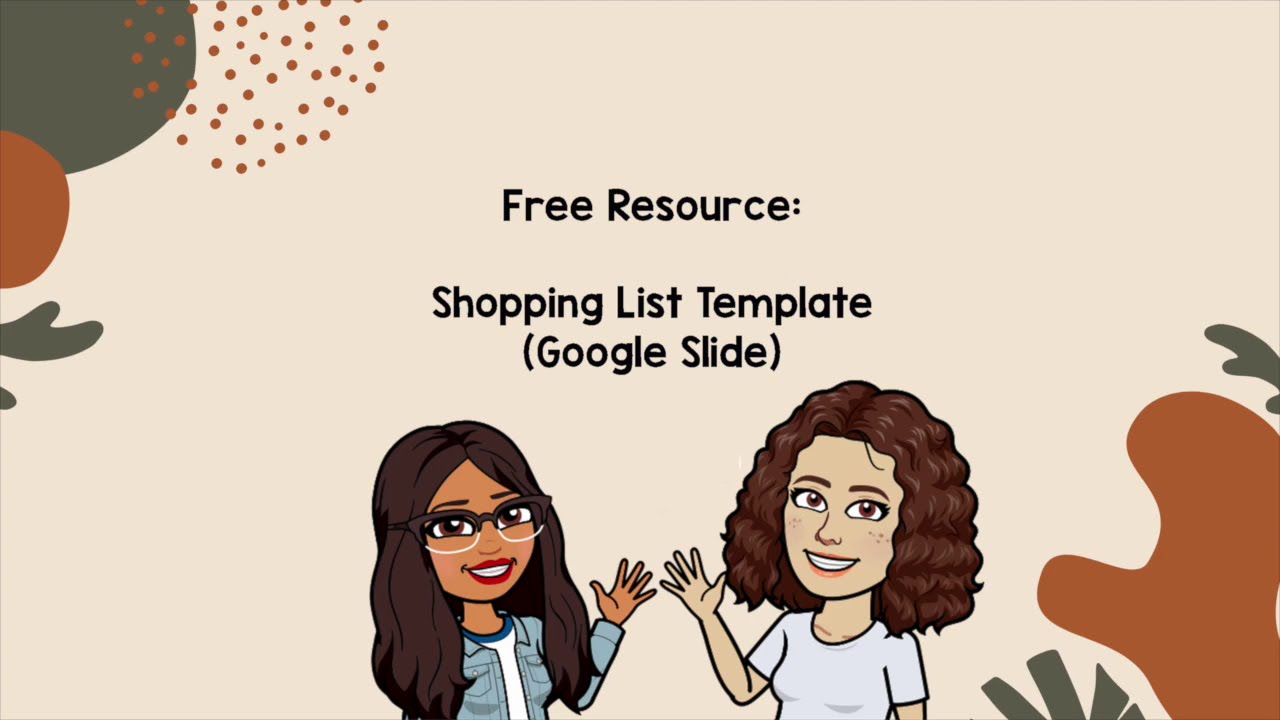 Resource- Shopping List Template