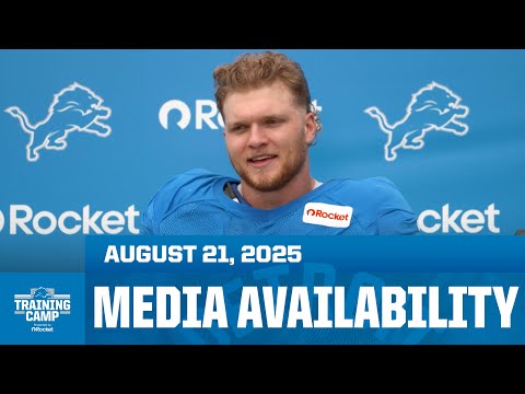Detroit Lions players meet with the media on August 21 | 2025 Training Camp Day 17