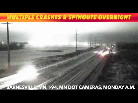 UPDATE: Multiple Crashes & Spinouts On I-94 Overnight Into This Monday Morning