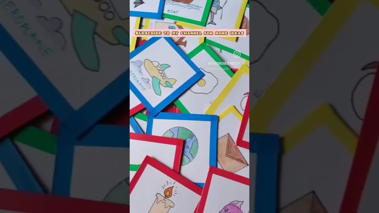 Flash card making ideas/flash cards for kids/ Flash cards kaise banate hain  #viral