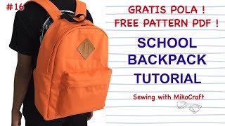 Tutorial Menjahit Ransel Sekolah - How to make a school backpack - Sewing with Miko Craft