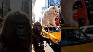 POV: Bigfoot Becomes a Cat Sitter in America part 1 #bigfoot #giantcat #funny