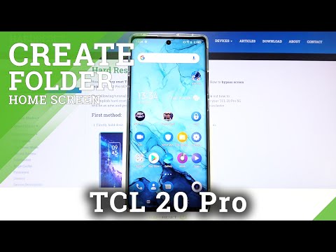 How to Create Folders on Home Screen on TCL 20 Pro 5G – Add New Screen Folder