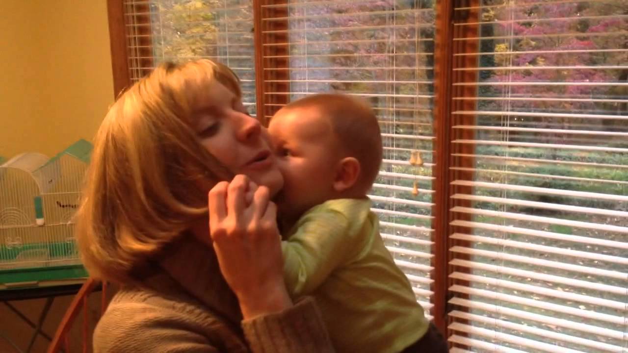 Baby Gives Mommy Kisses (Sort of)