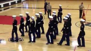 preview picture of video 'Portage High School MCJROTC Unarmed IDR Platoon - East Aurora 2015'