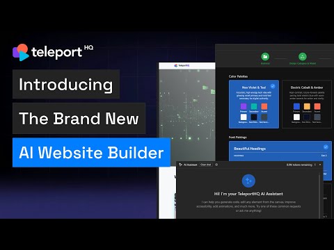 Build Websites with AI (New TeleportHQ AI Website Builder)