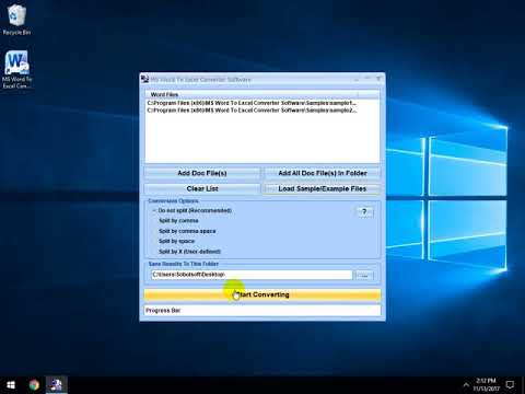 MS Word To Excel Converter Software