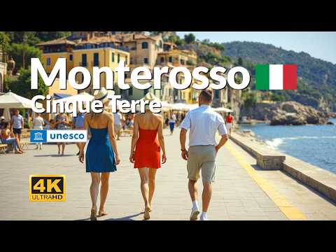 Monterosso al Mare Italy 4K Walking Tour | Coastal Life in Cinque Terre