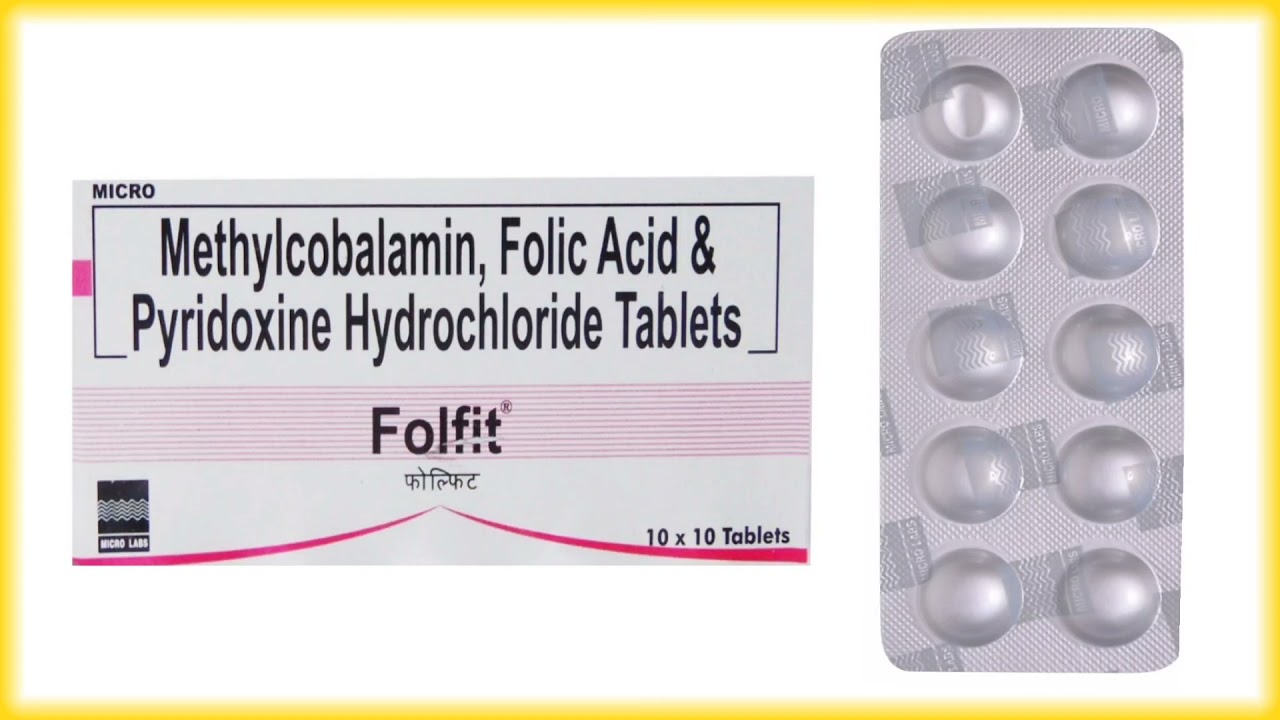 Folfit Tablet Benifit - Composition + Pyridoxine, Methylcobalamin,Folic Acid Uses.