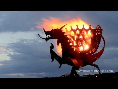 Real time video of the Bagillt Dragon beacon with fire