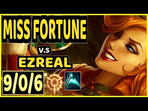 KOBBE (MISS FORTUNE) vs EZREAL - 9/0/6 KDA BOTTOM ADC CHALLENGER GAMEPLAY - EUW